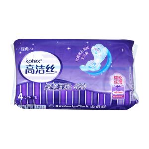 * 高洁丝丝薄棉柔护翼卫生巾夜用420mm 4片
