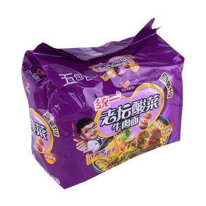 * 统一100老坛酸菜牛肉五入121g