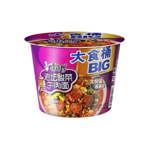 * 康师傅大食桶酸菜牛肉桶面159g
