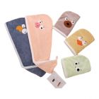 哈福珊瑚绒卡通加厚浴帽独立包