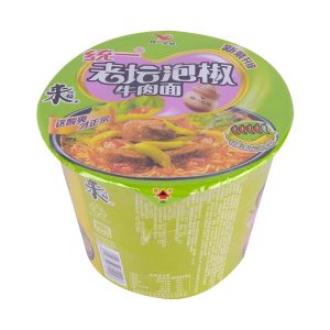 * 统一来一桶老坛泡椒牛肉面105g