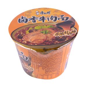 * 康师傅卤香牛肉面桶装110g